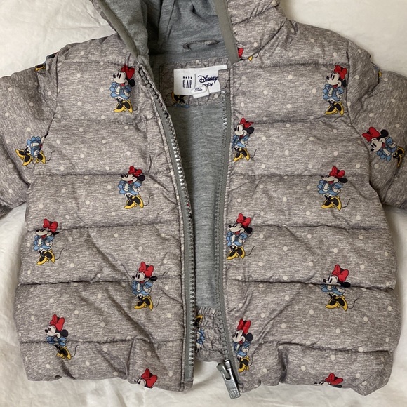 Baby GAP•Minnie Mouse Puffer Jacket•Size 6-12M - Picture 7 of 8